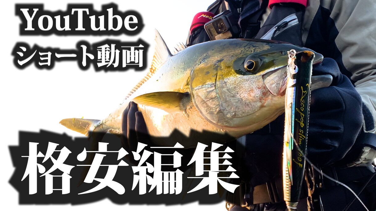 釣り人必見！動画編集 3000円〜 修正無制限ます 修正無制限で納得の仕上がりお届けいたします イメージ1