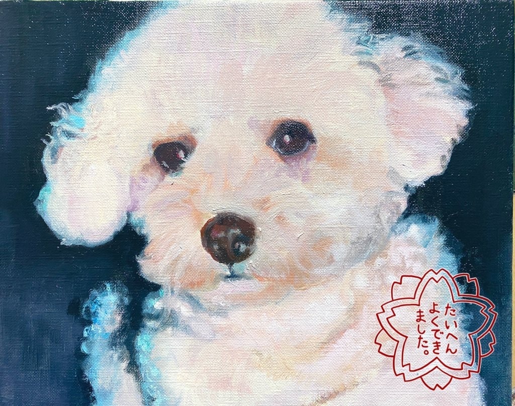 リアルだけど可愛い！ペット等の似顔絵描きます 手持ちの写真を元に油彩でおしゃれに仕上げます♪ イメージ4