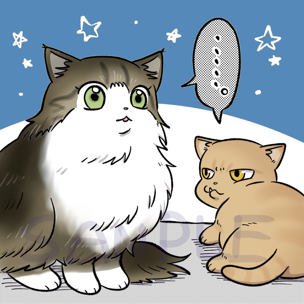愛猫ちゃんのキュートなアイコン受付中でございます 猫漫画家による猫好きにはぴったりのシュールなイラストです イメージ6