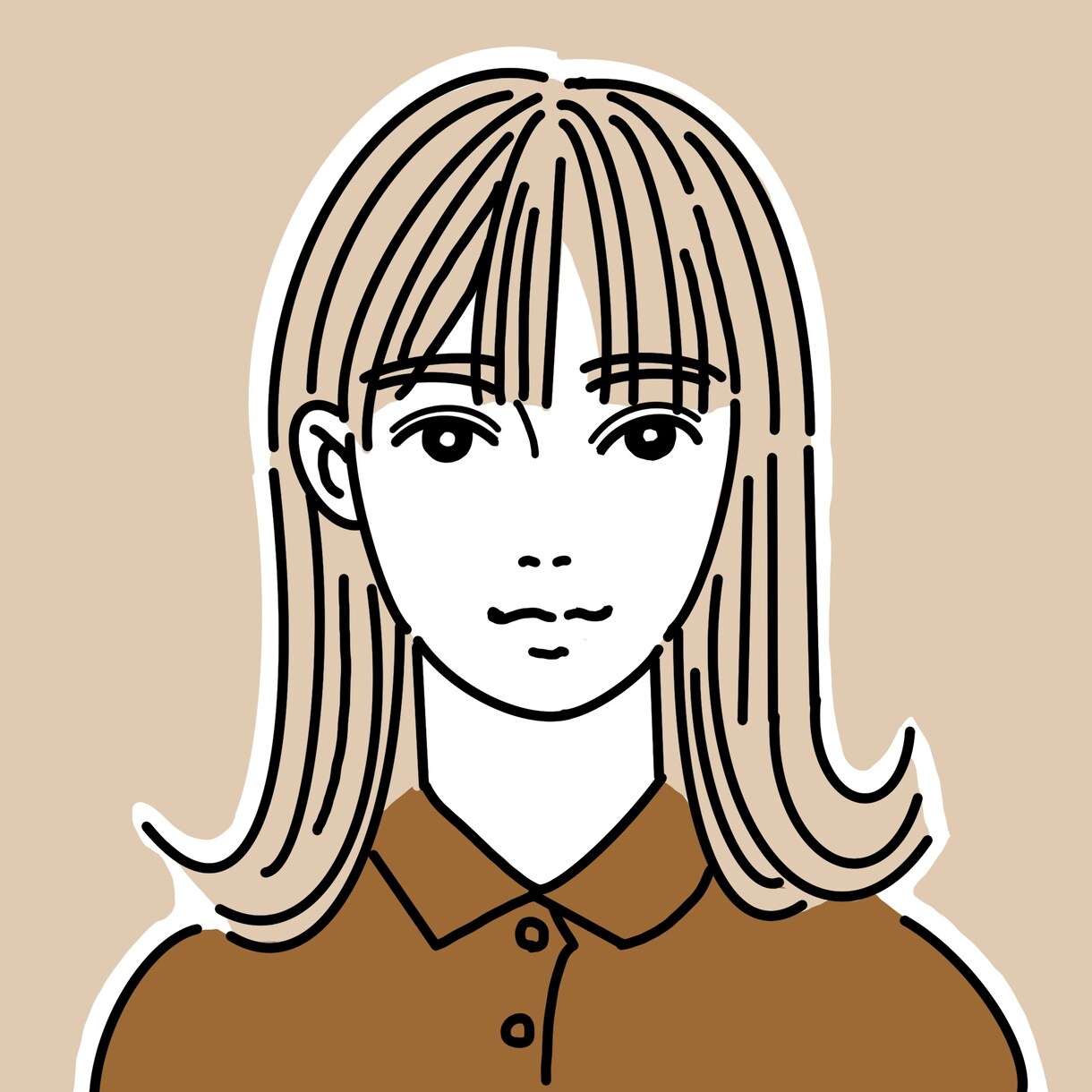 ほどよく似ている似顔絵を描きます SNSや名刺に使える、好印象なシンプル似顔絵です。 イメージ5