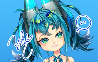 ゴスロリ少女やイケメン！表情豊かな絵をお描きします Vtuber、キャラクター立ち絵制作、配信画面などにも対応！ イメージ8