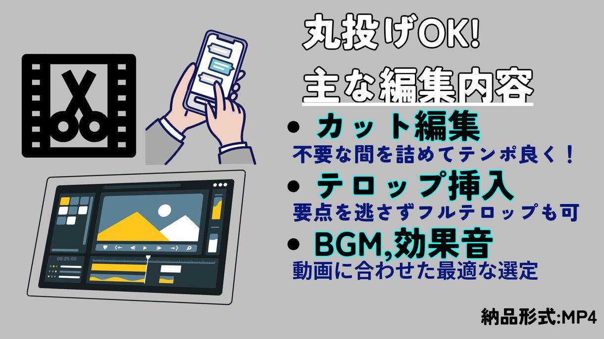 丸投げOK！長尺、ショート動画の編集を承ります 【初月限定】丁寧な編集と即レス！動画投稿の不安ゼロにします イメージ3