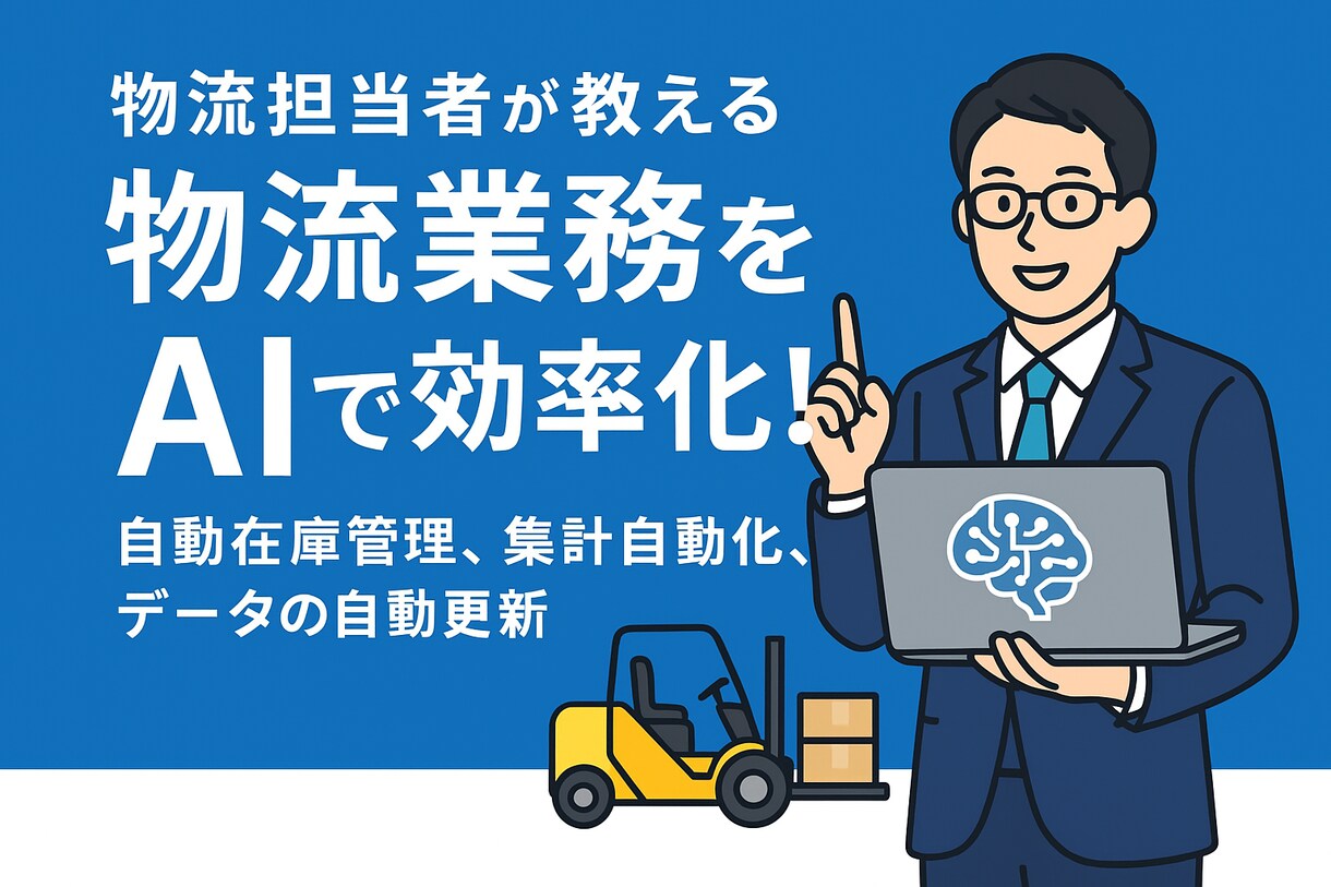 AIによる物流業務効率化を現物流担当者が教えます 初心者でも使いやすい！手順書付き！ イメージ1
