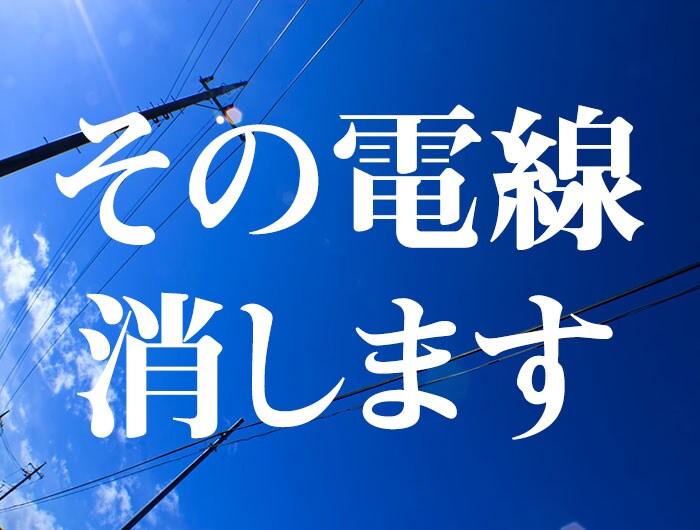 その写真の電線、消します 建物や風景に映り込んでいる電線などを画像処理します! イメージ1