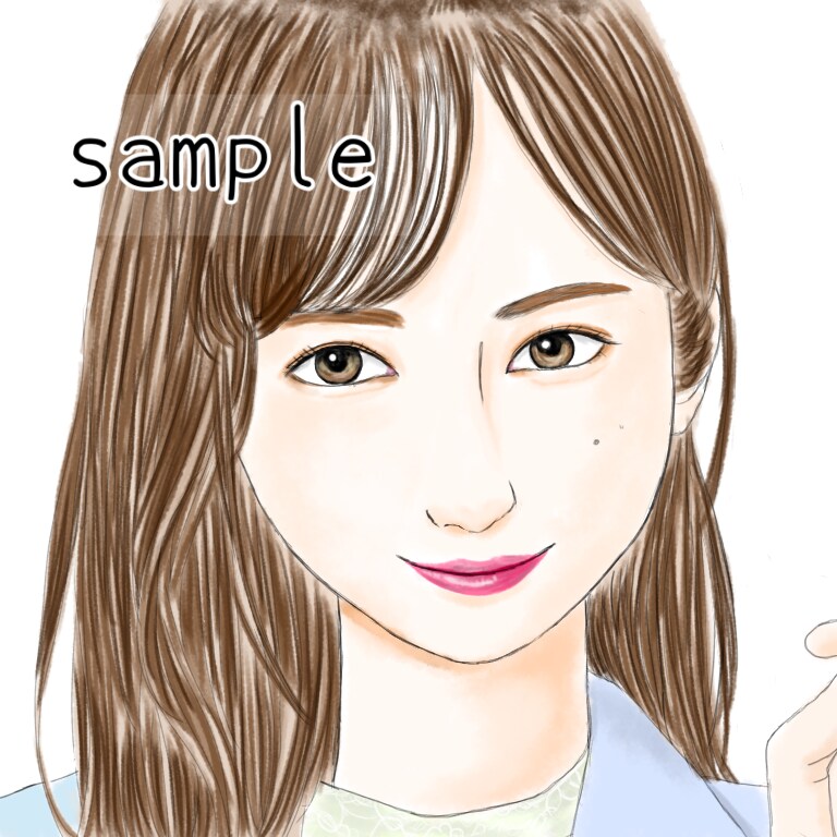 お写真をもとに本格的で綺麗な似顔絵を描きます 水彩風☆アイコンやプレゼントにもおすすめ！ イメージ9