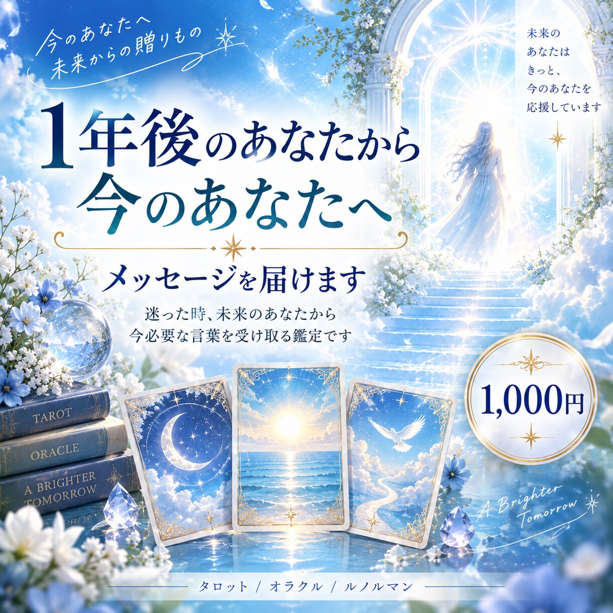 1年後のあなたから今のあなたへメッセージを届けます 未来のあなたから、今必要な一言を受け取ります イメージ1