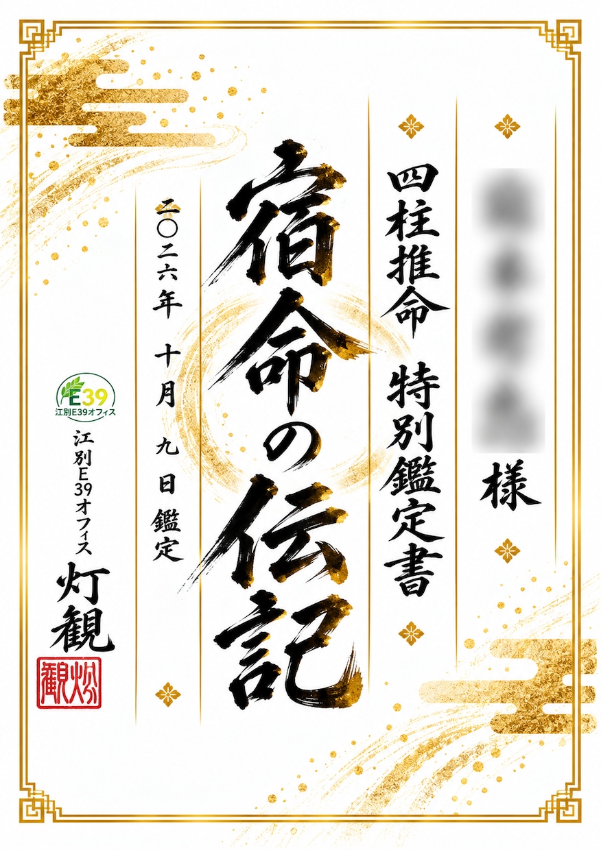 四柱推命で運気を鑑定し『宿命の伝記』を執筆します PDF30ページ超の本格鑑定／100歳までの運気年表を含む イメージ2