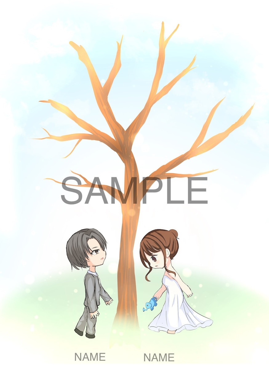 アニメ、ギャルゲー風の結婚式イラストを作成します 他ではないタイプのウェディングイラストを求めている方はどうぞ イメージ4