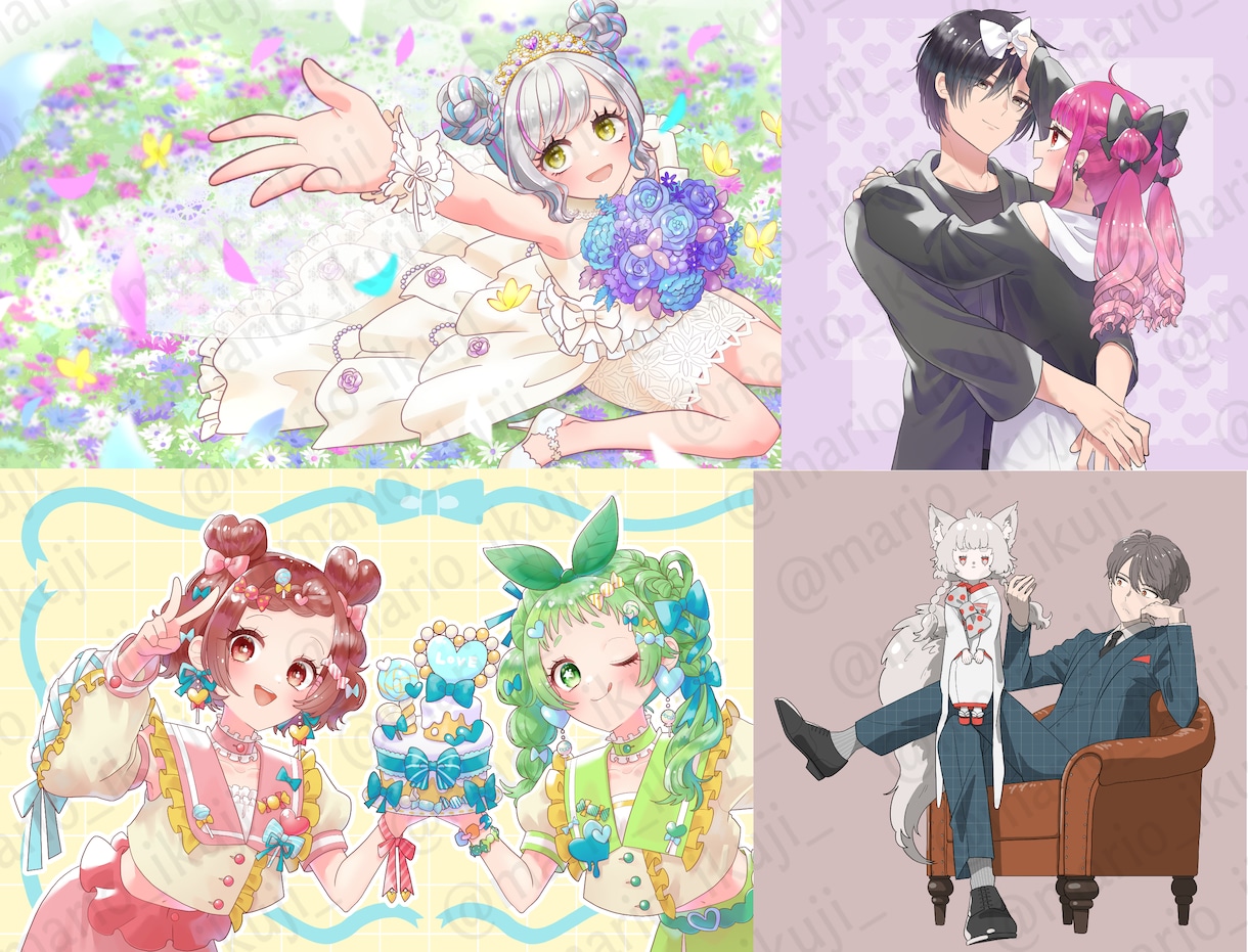 商用利用無料！バストアップ・立ち絵作成いたします IRIAM対応作成可能・１枚絵やアイコンに！ イメージ3