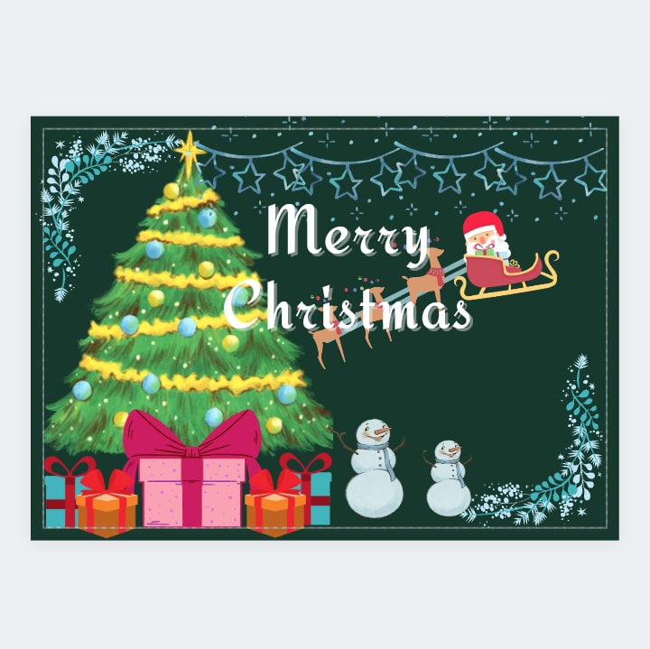 クリスマスカードのデーターを共有致します 可愛くお洒落なカードです。canvaで編集も可能！ イメージ3