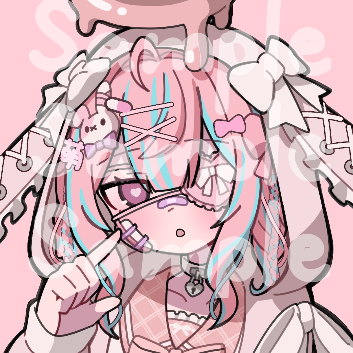 可愛いバストアップイラスト描きます SNSアイコンなどに使用できる胸上イラストを描きます！ イメージ1
