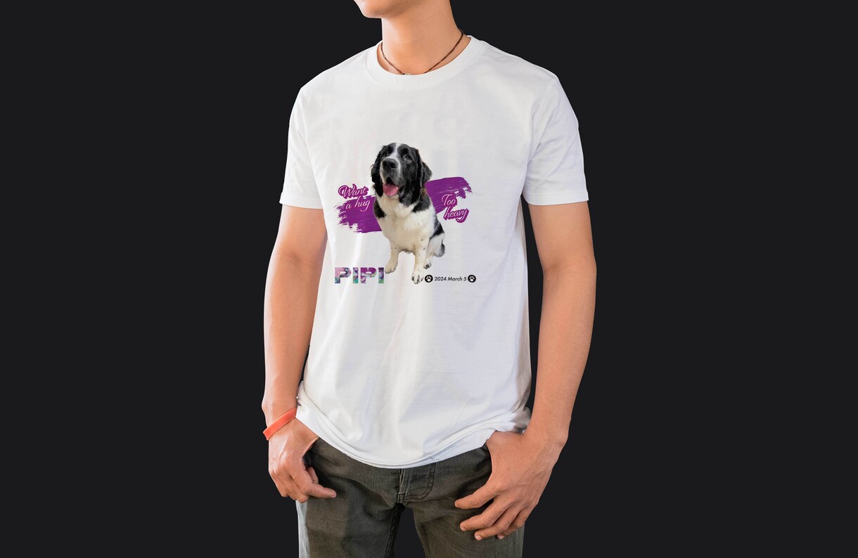 世界に1枚だけの“うちの子Tシャツ”作ります 写真1枚で完成　愛犬・愛猫などのオリジナルTシャツ制作します イメージ8