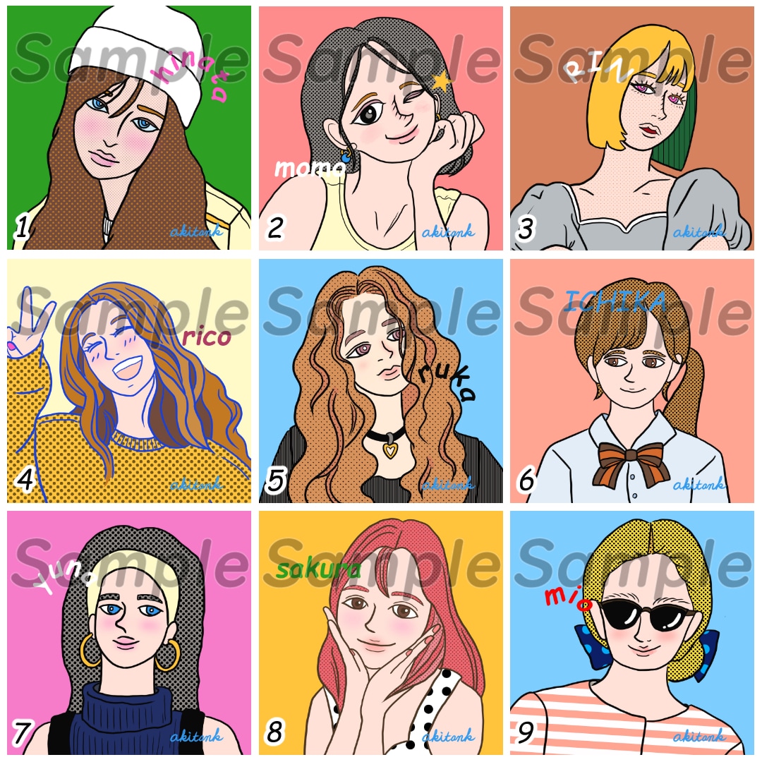 目を惹く！オシャレなオリジナルアイコン作成します 多用途OK！オシャレで盛れる！SNS/ブログ/アイコン/挿絵 イメージ8