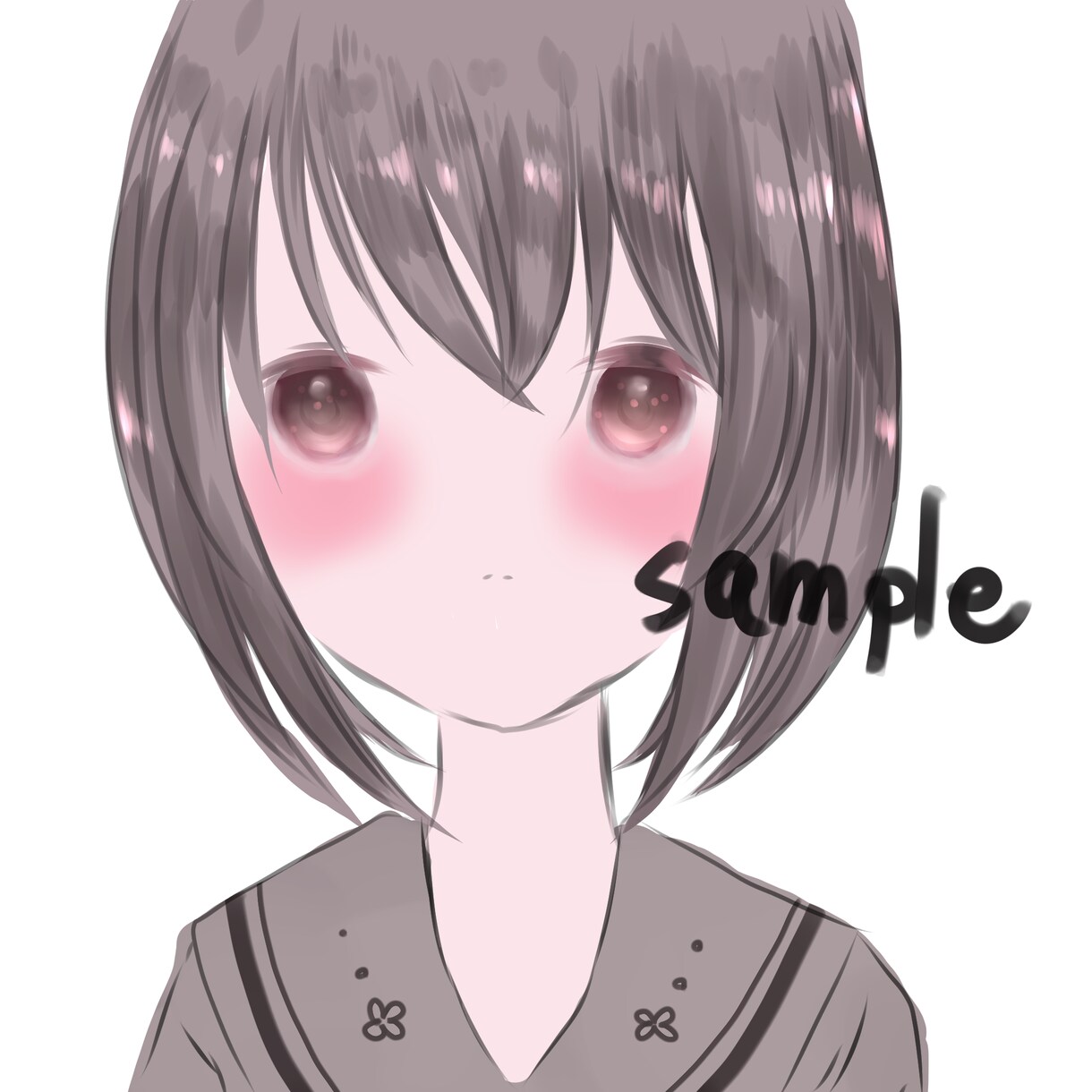 女の子のアイコンお描きします SNSで使える可愛い女の子のアイコンをお描きします イメージ1