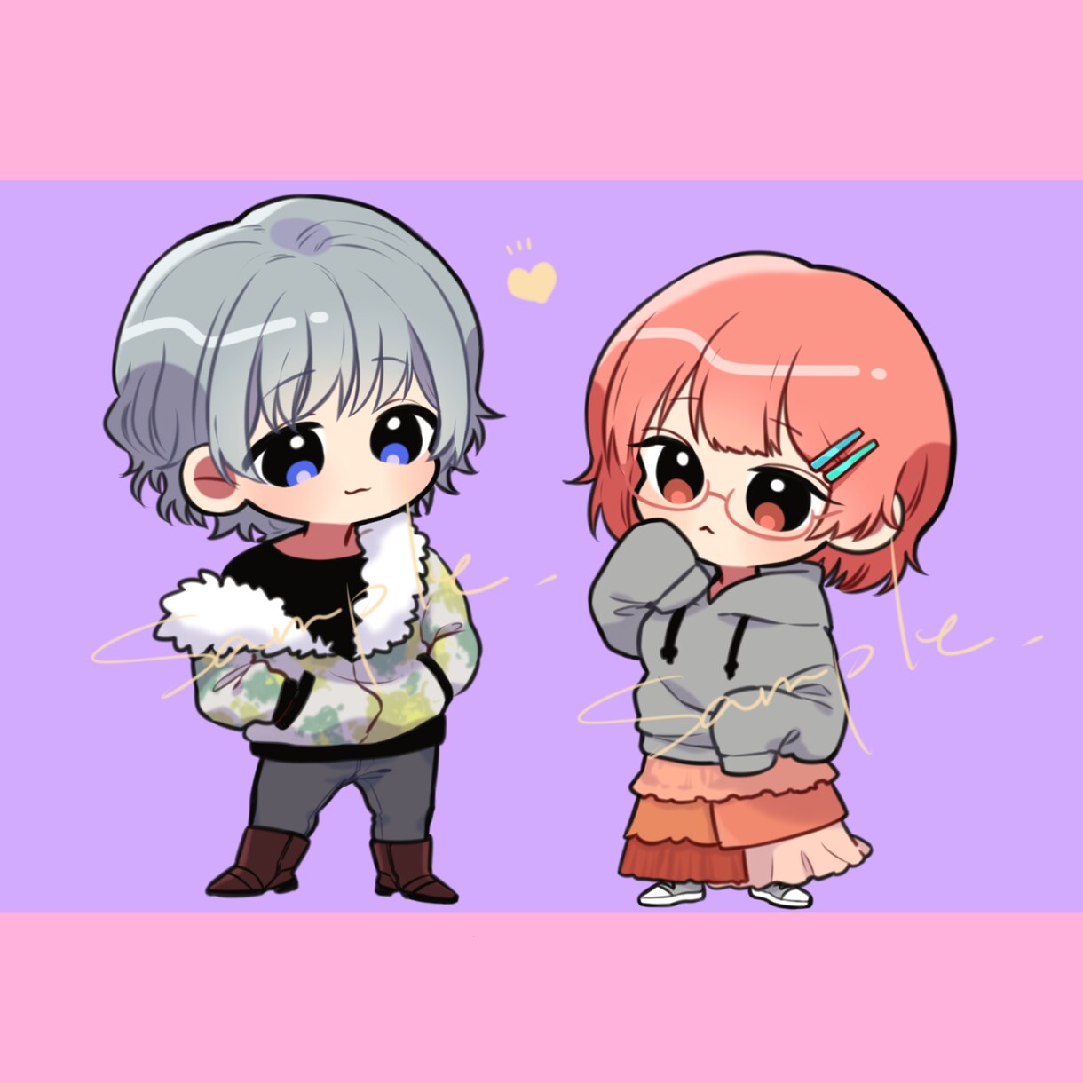 可愛いミニキャラ(二頭身)描きます グッズや、配信での立ち絵などに利用できるミニキャラを描きます イメージ6