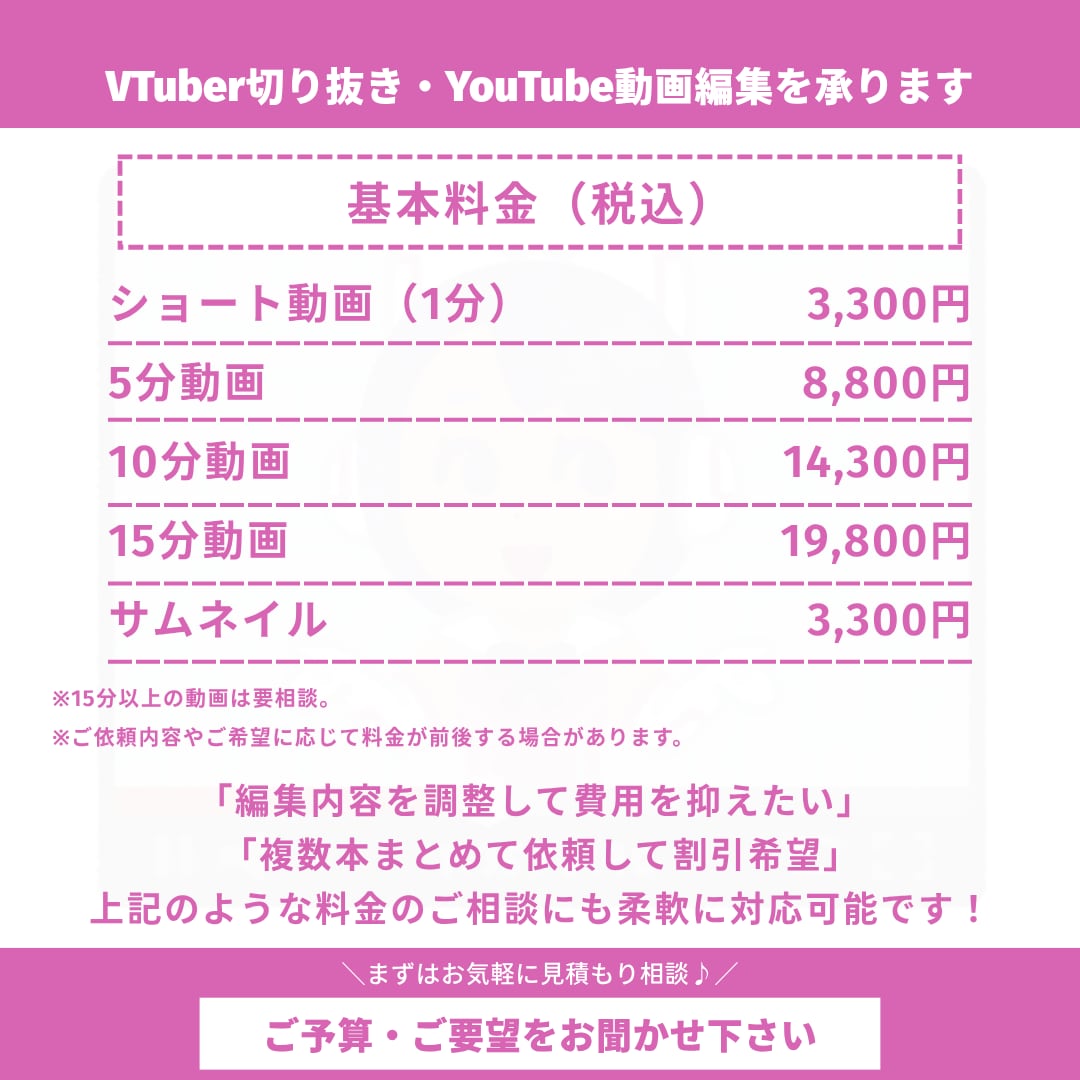 VTuber切り抜き・YouTube動画編集します ゲーム実況などジャンル問わず｜Shorts動画・サムネイルも イメージ4