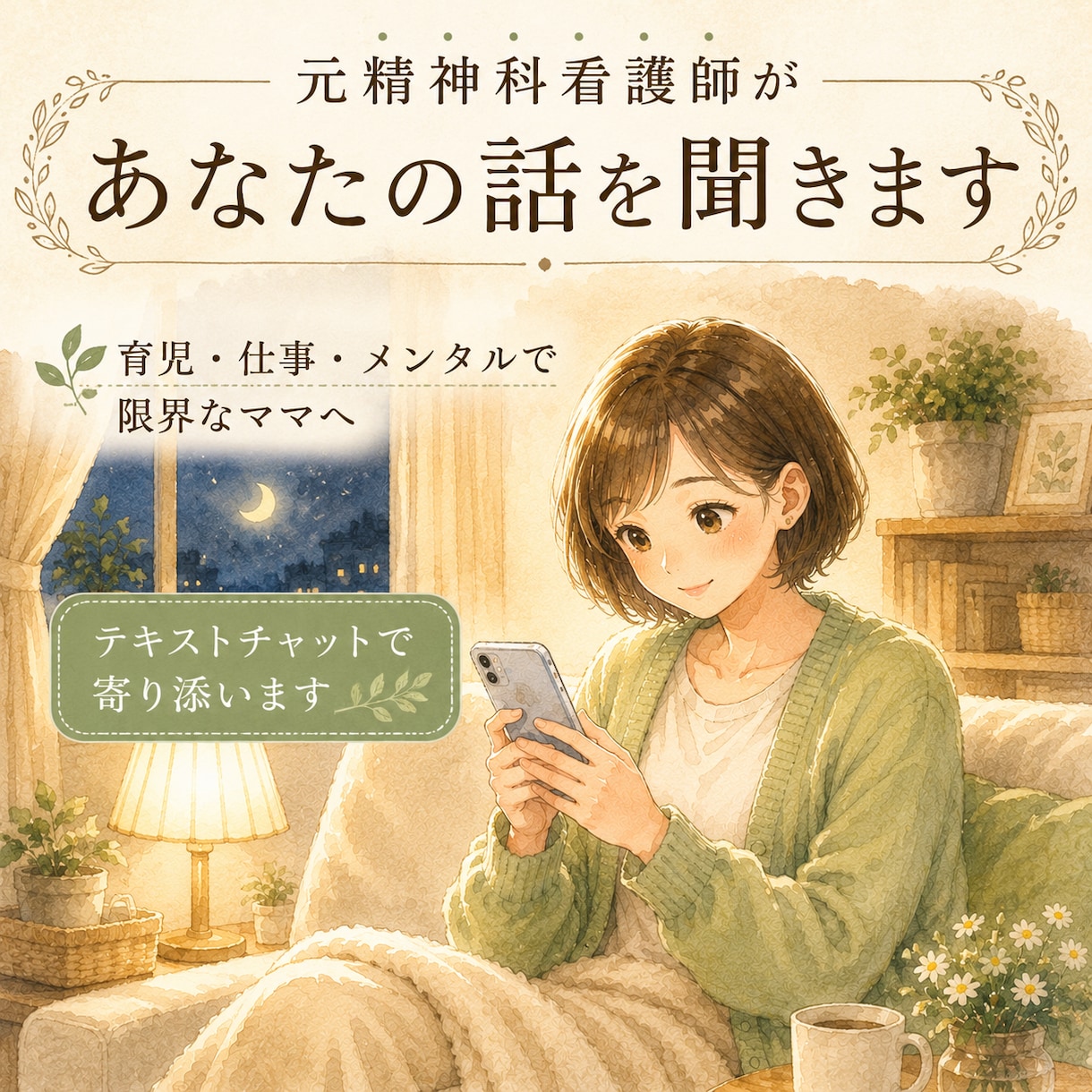 元精神科看護師が、あなたの話を聞きます 育児・仕事・メンタルで限界のママへ イメージ1