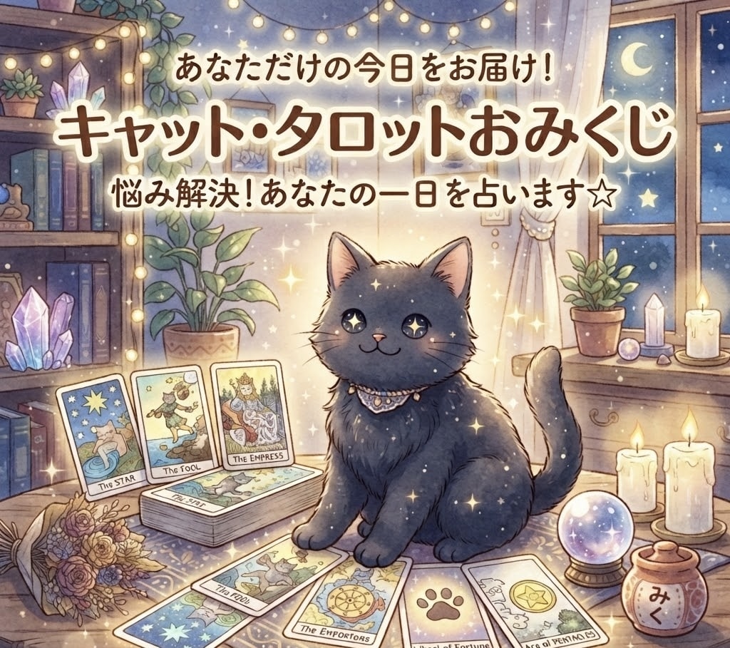 猫タロットの可愛いおみくじ◆今日の運勢を占います あなたに今必要なメッセージを可愛い猫のカードでお届けします イメージ1