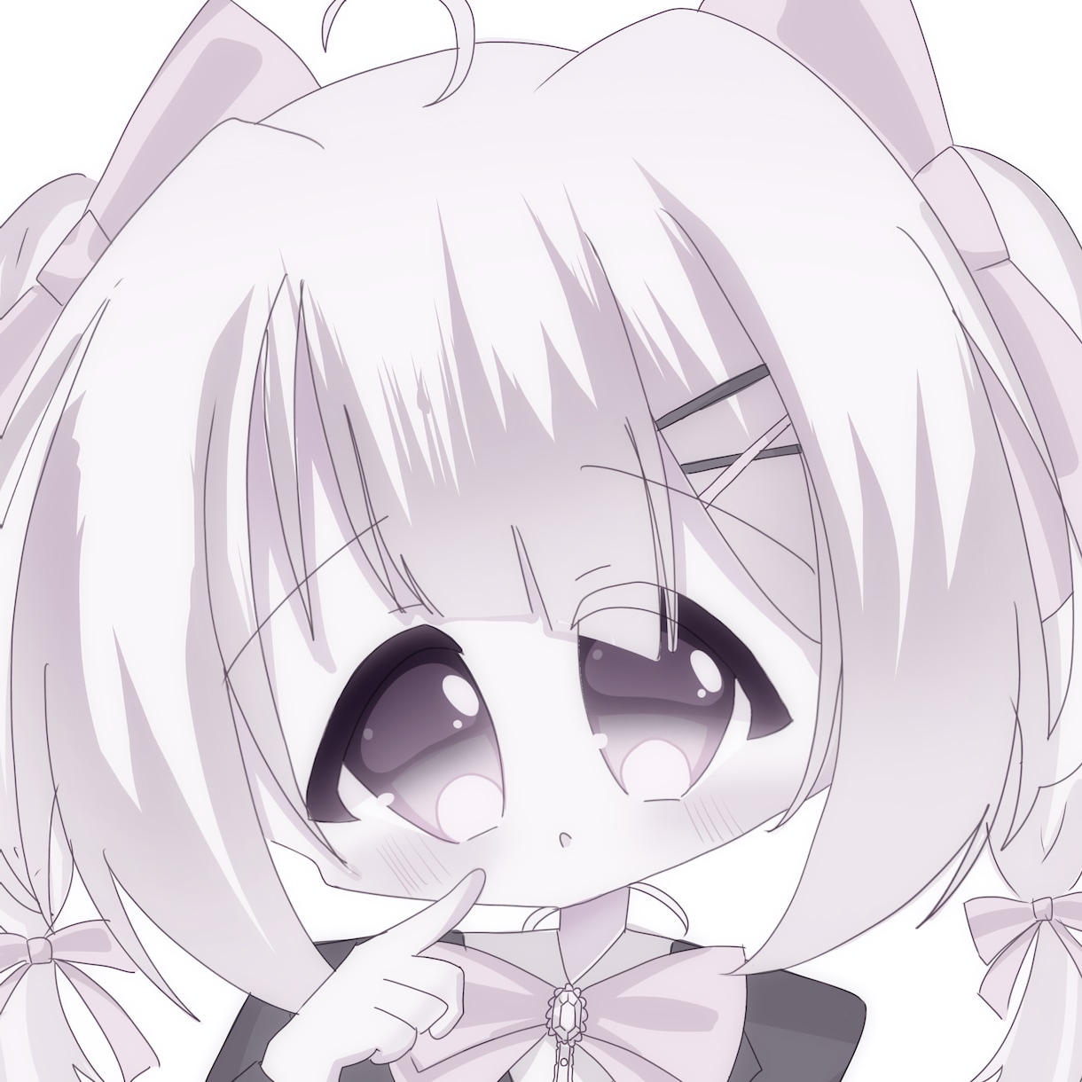 萌えアイコン描きます 彩度低めで少し幼いイラストが得意です イメージ1