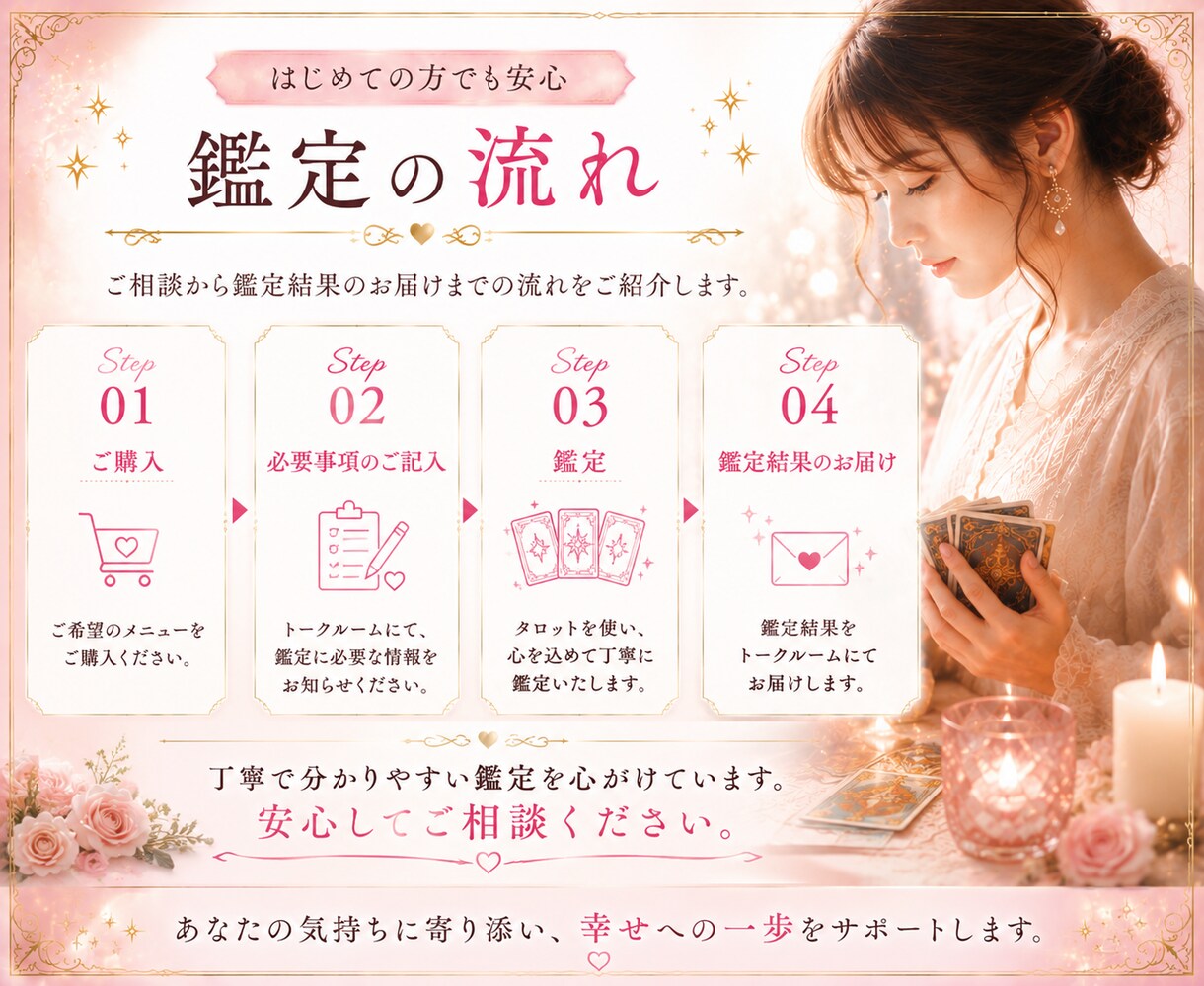 恋のモヤモヤを優しく読み解きます 3枚のカードで今必要な答えをお伝えします イメージ4