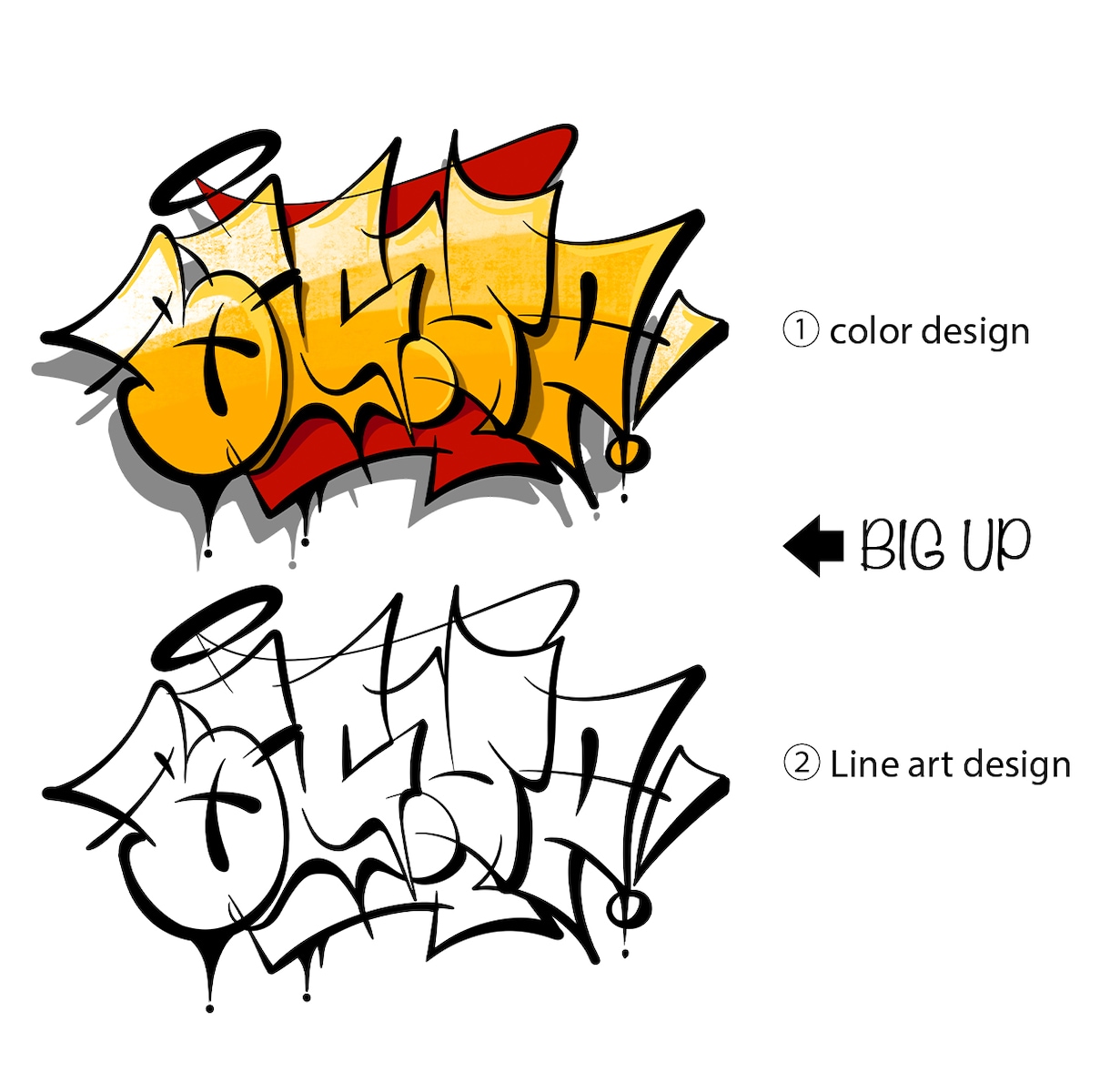 グラフィティー"スローアップ"のデザイン描きます HIPHOP・Graffitiデザインをお求めの方へお勧め! イメージ4