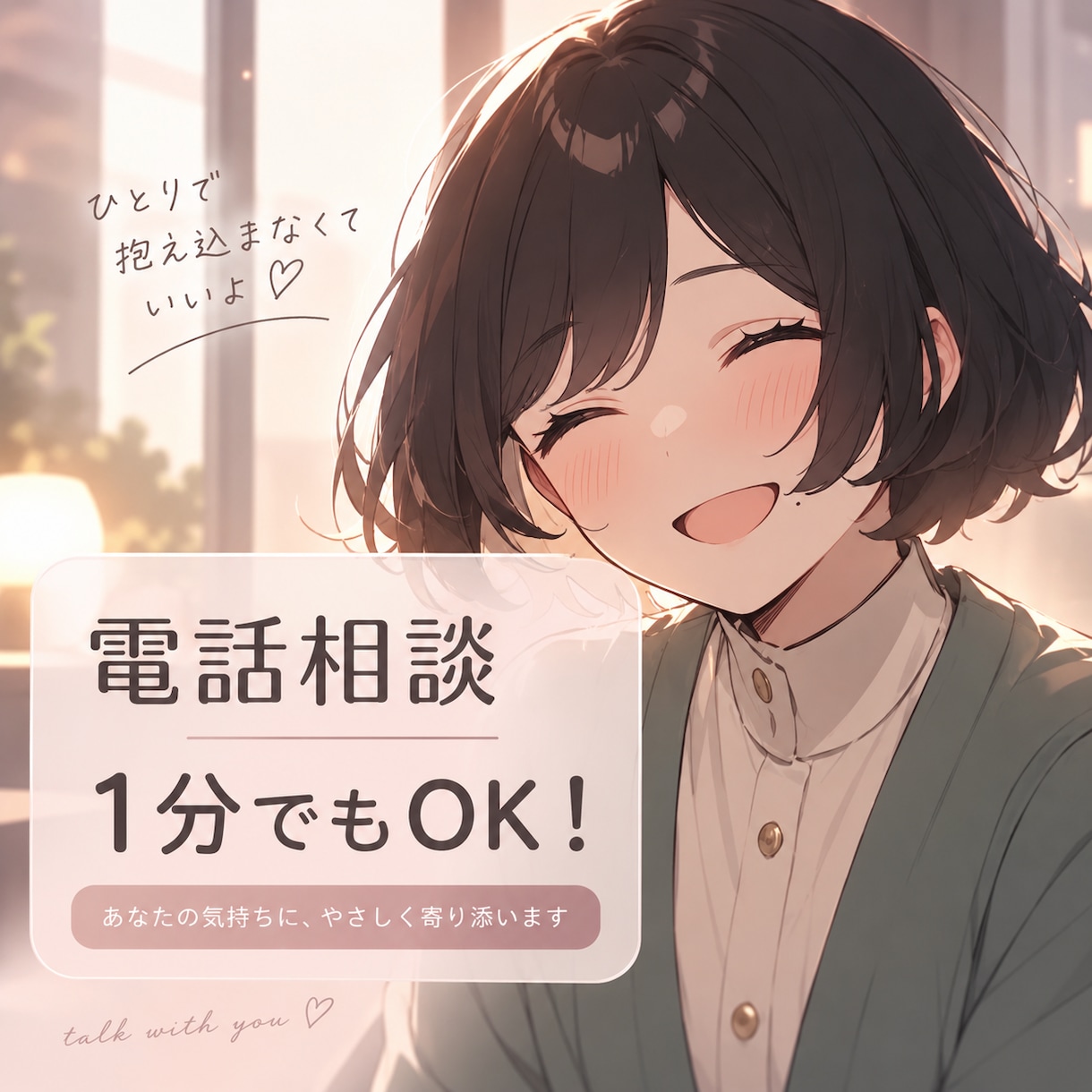 電話相談/相談、愚痴、雑談などお話相手になります 少しだけでも大丈夫！気軽にお電話✨モヤモヤ吐き出しませんか？ イメージ1