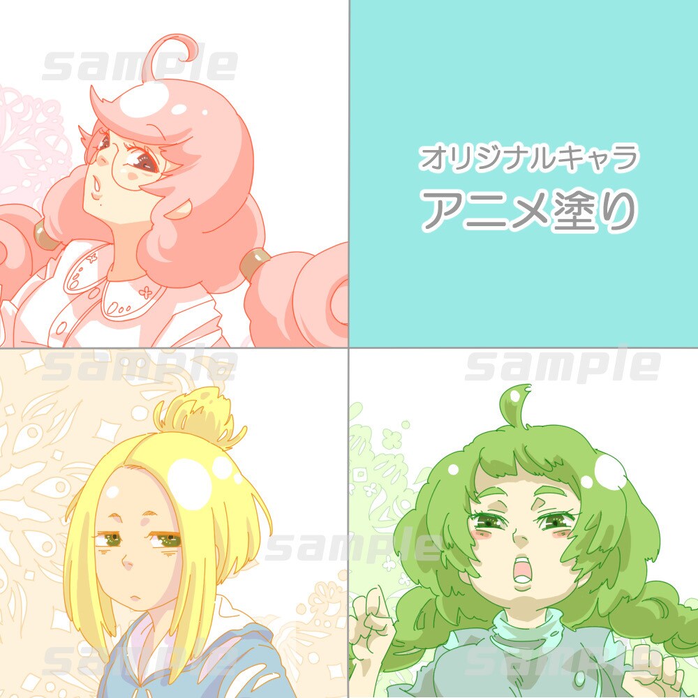 SNS用イラストアイコン作成承ります 似顔絵や創作キャラクター等のイラストアイコンを作成します。 イメージ7