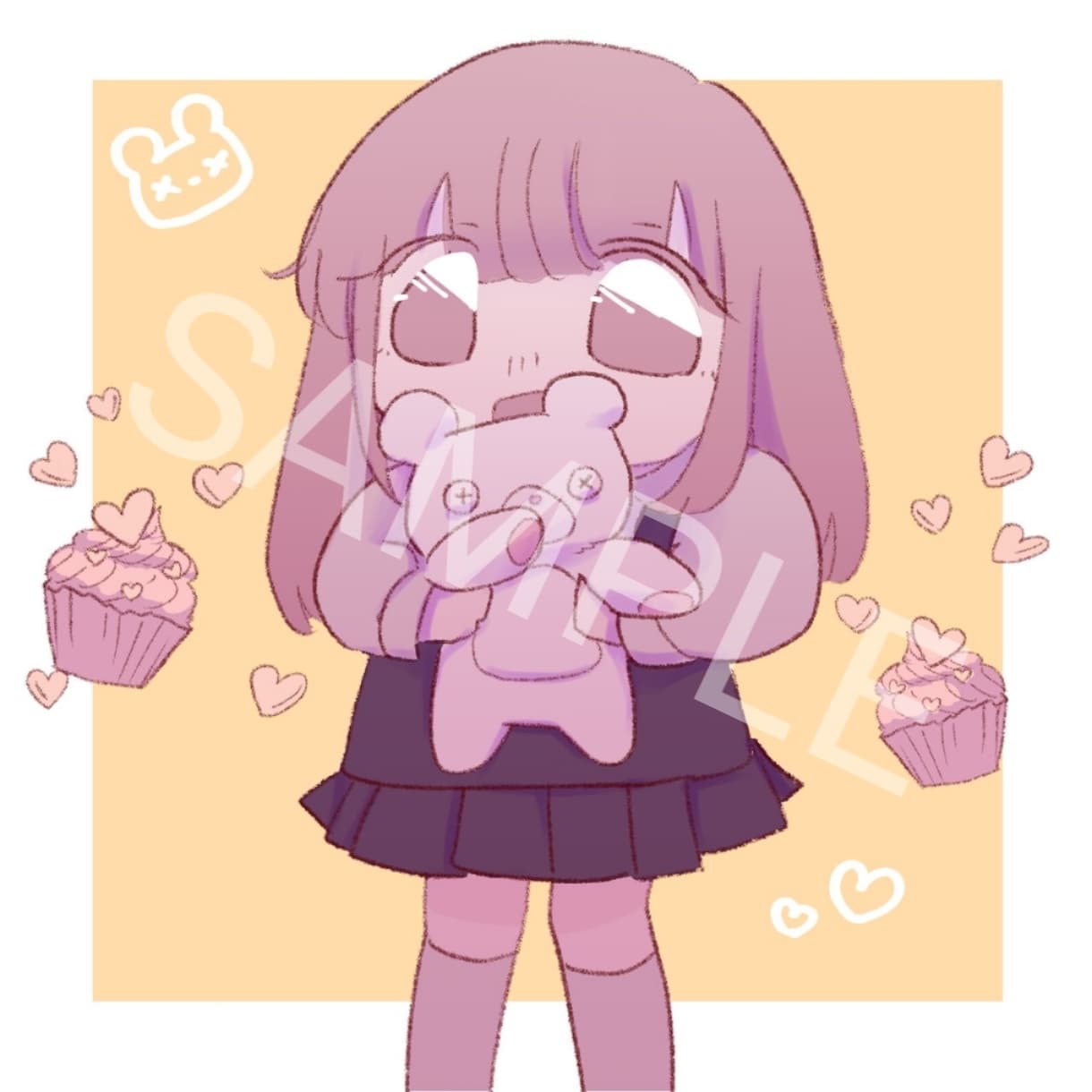 SNS用アイコン･ヘッダー描きます ふわふわして可愛い♡すぐ買えてすぐ使える♡相談だけでもOK♡ イメージ1