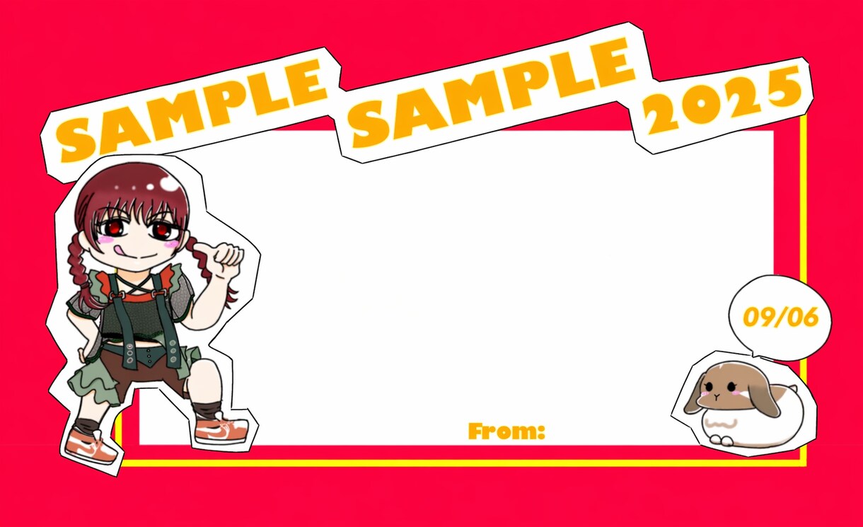 アイドルさんへの生誕/卒業/記念メセカ描きます 推し様の個性重視でイラスト/デザインします！ イメージ3