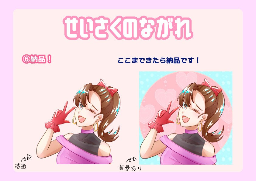 1500円均一！追加料金なしでアイコンお描きします 胸上＆ポーズ付きのキャラクターアイコンを1500円で描きます イメージ9