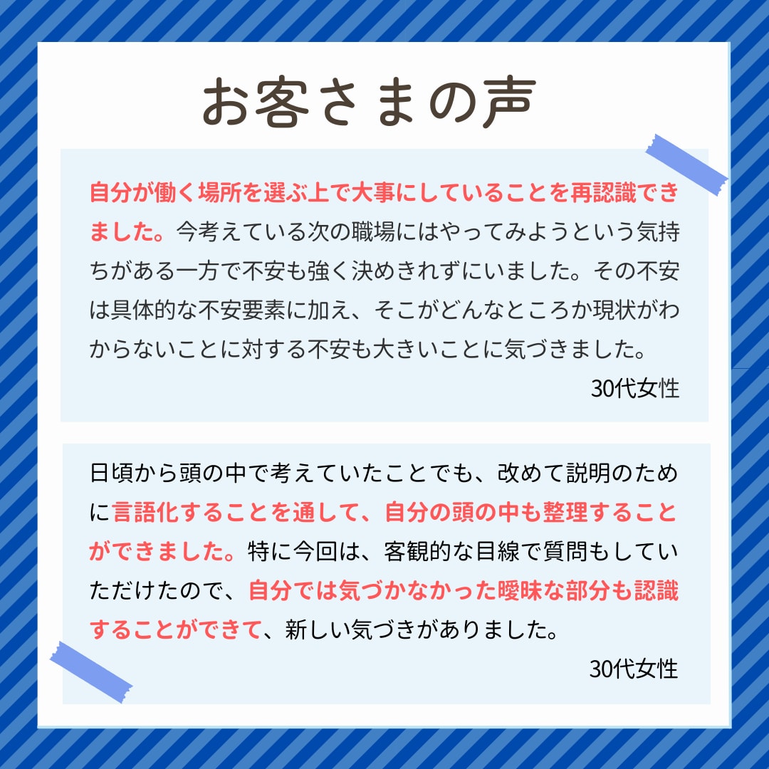 転職初期の自己分析サポート。あなたの強み発見します 転職しようかどうか迷っている方向け 仕事の棚卸しサポート イメージ6