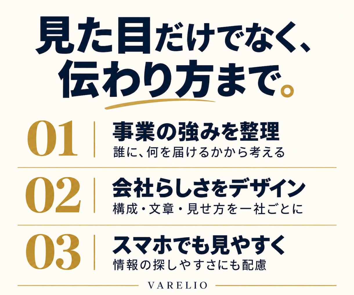 会社の魅力が伝わるホームページを制作します 経営目線で強みを整理。構成・文章・デザインを一社ごとに イメージ1