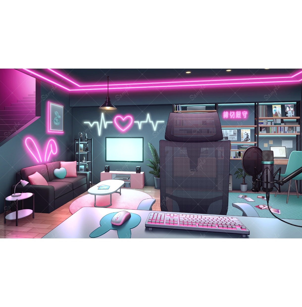 ゲーム･配信部屋などの背景イラスト描きます 室内背景に特化したサービスです イメージ6