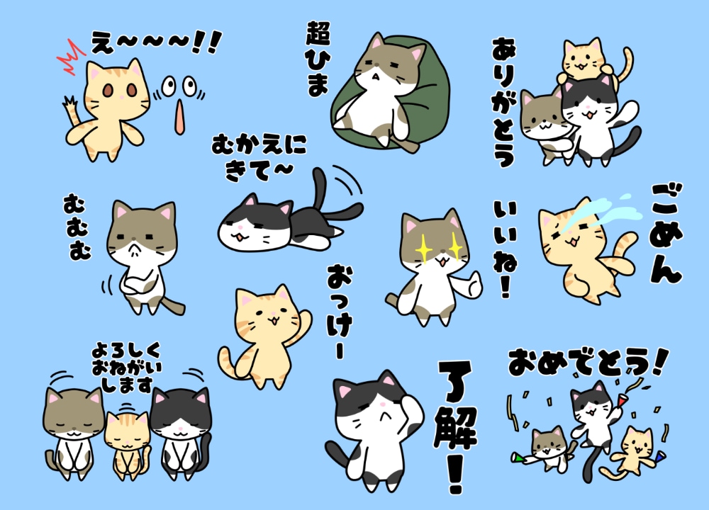 愛犬・愛猫のイラストLINEスタンプ作ります 自慢のペットでオリジナルLINEスタンプを！ イメージ1