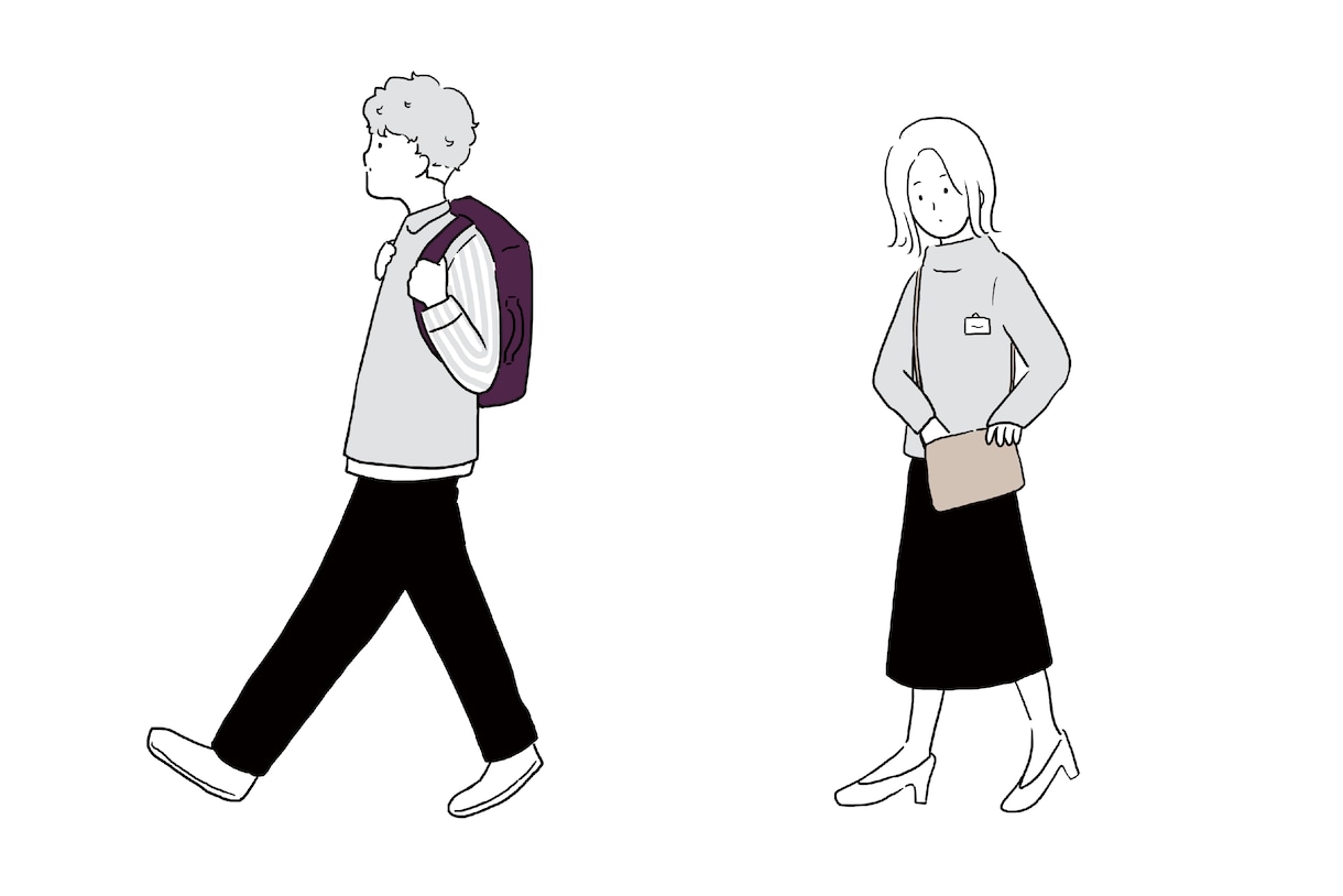 シンプルな人物イラスト描きます Webや紙面の挿絵にぴったり！シーンに応じて描ける イメージ9