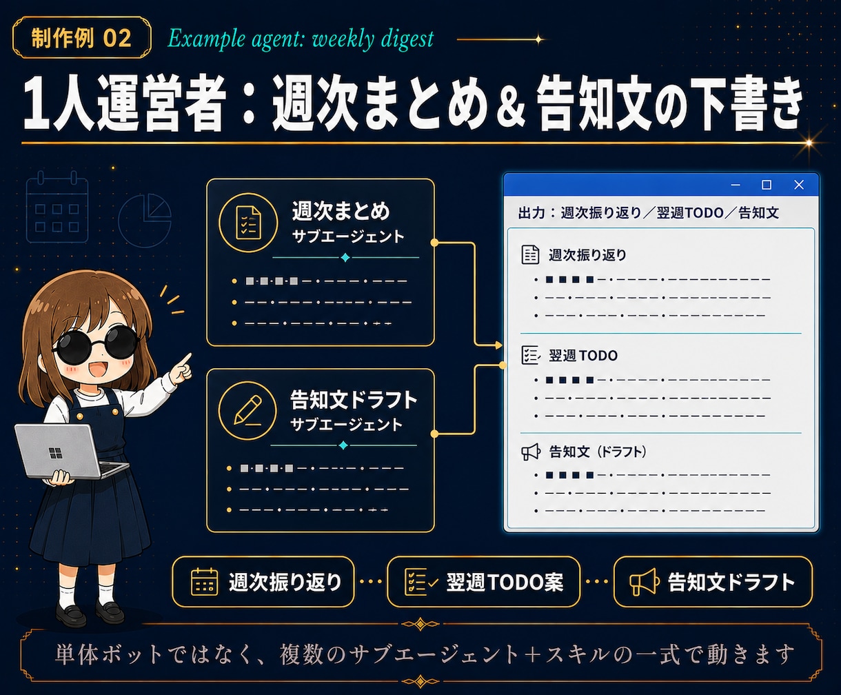 Claude Code用AIエージェント作ります 自社業務を知っているAIを、手順書付き一式で資産化 イメージ7
