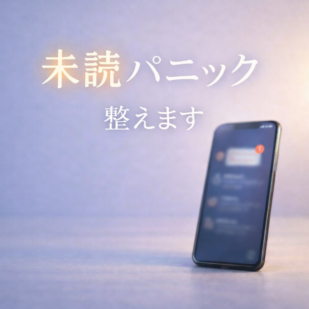 未読パニックを構造化します 未読＝嫌われた思考を冷静に整えます イメージ1