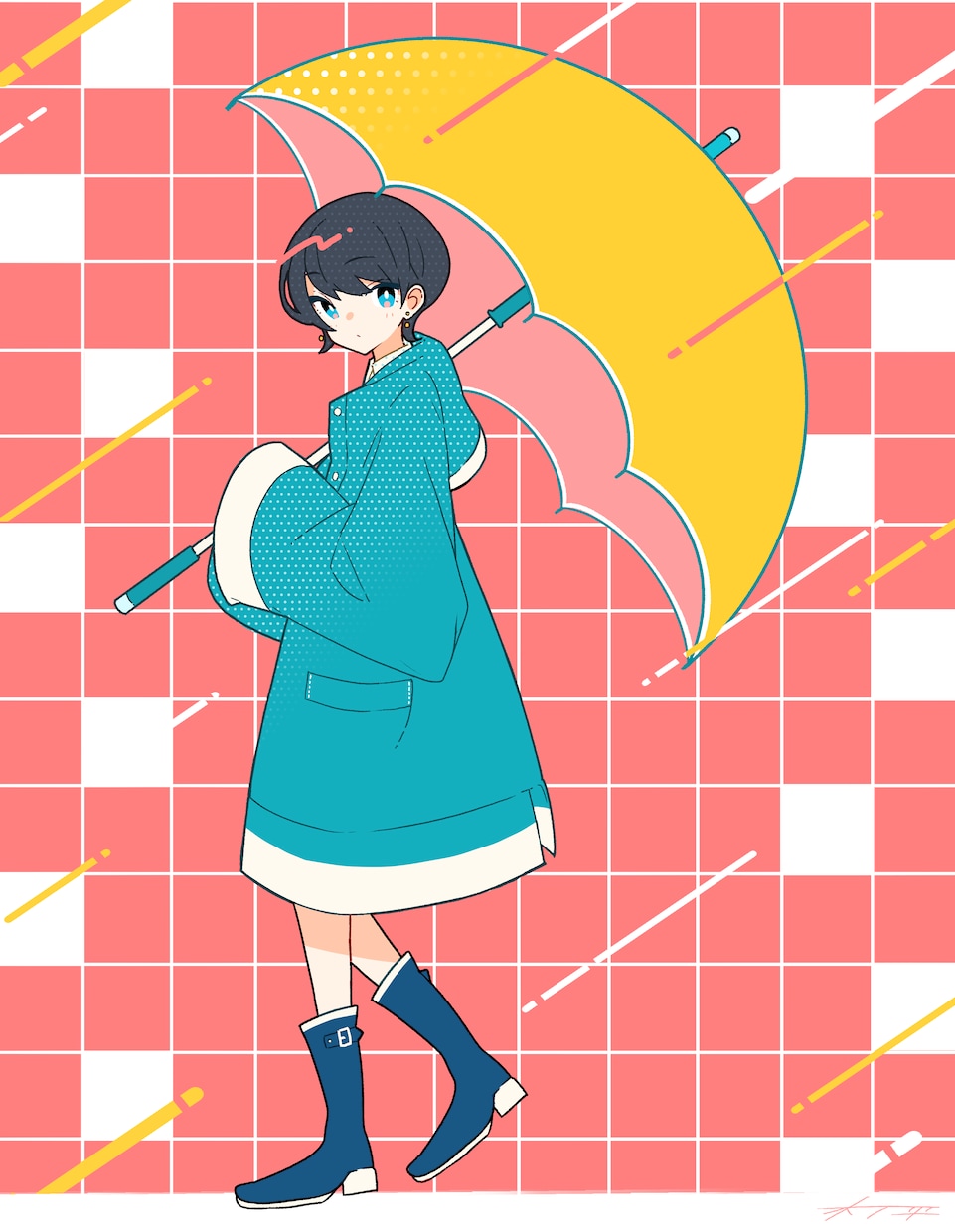 シンプルでかわいい人物のイラスト描きます アイコンやグッズなどに使えるポップな雰囲気のイラストです イメージ1