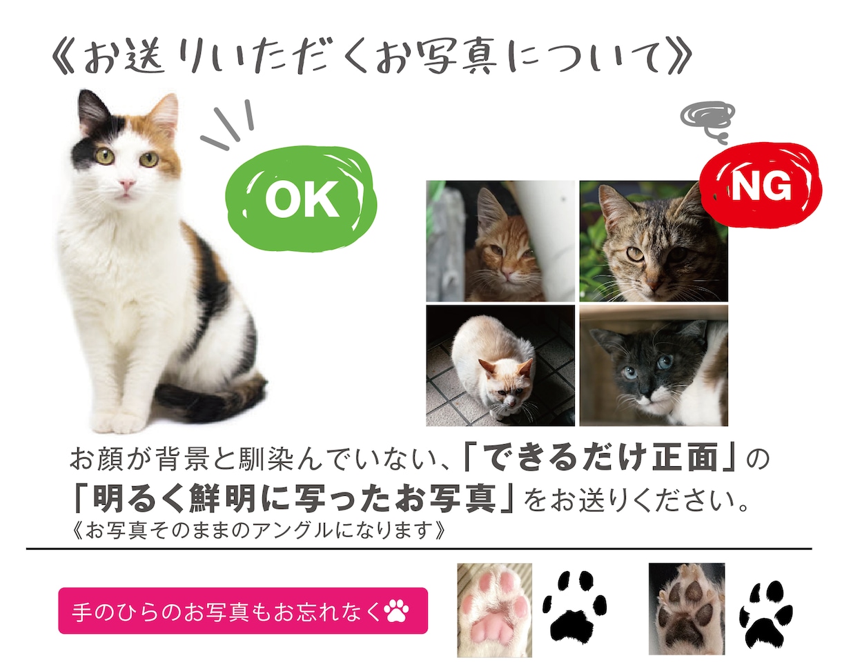 肉球スタンプ付★キャンバスでお届けします ★うちの子の思い出を形にする特別アート イメージ10