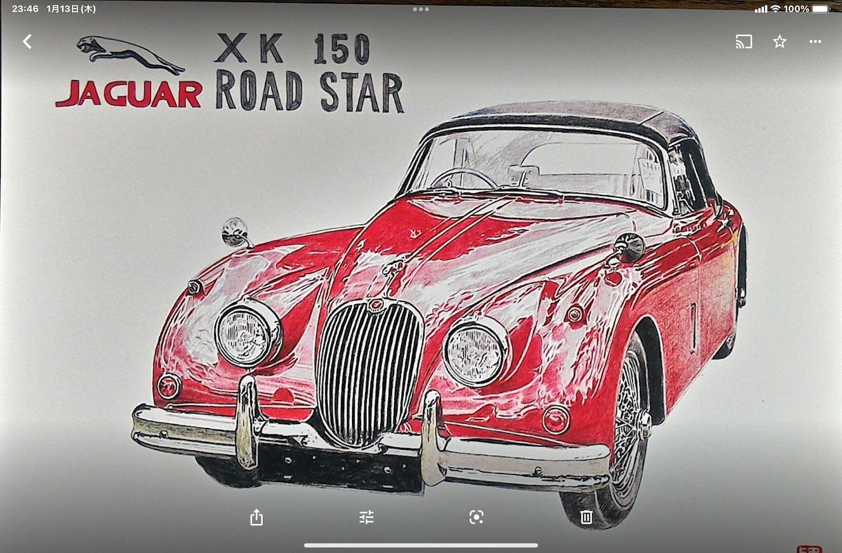 車、バイクのリアルなイラスト描きます A3サイズ30cmx42cmのケント紙に色鉛筆で描きます。 イメージ4