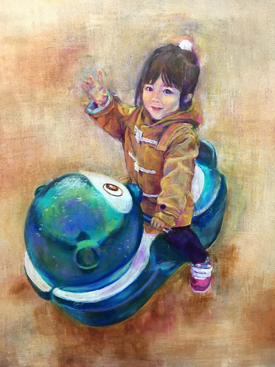 あなたの大切な人、ペットを絵画にします アクリル画　F0サイズです。心を込めて制作致します。 イメージ4