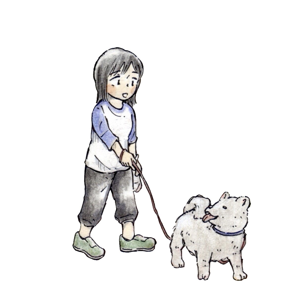 温かみのある手描きイラストを制作します 日常の一場面を、懐かしく、やさしいアナログタッチで描きます イメージ6