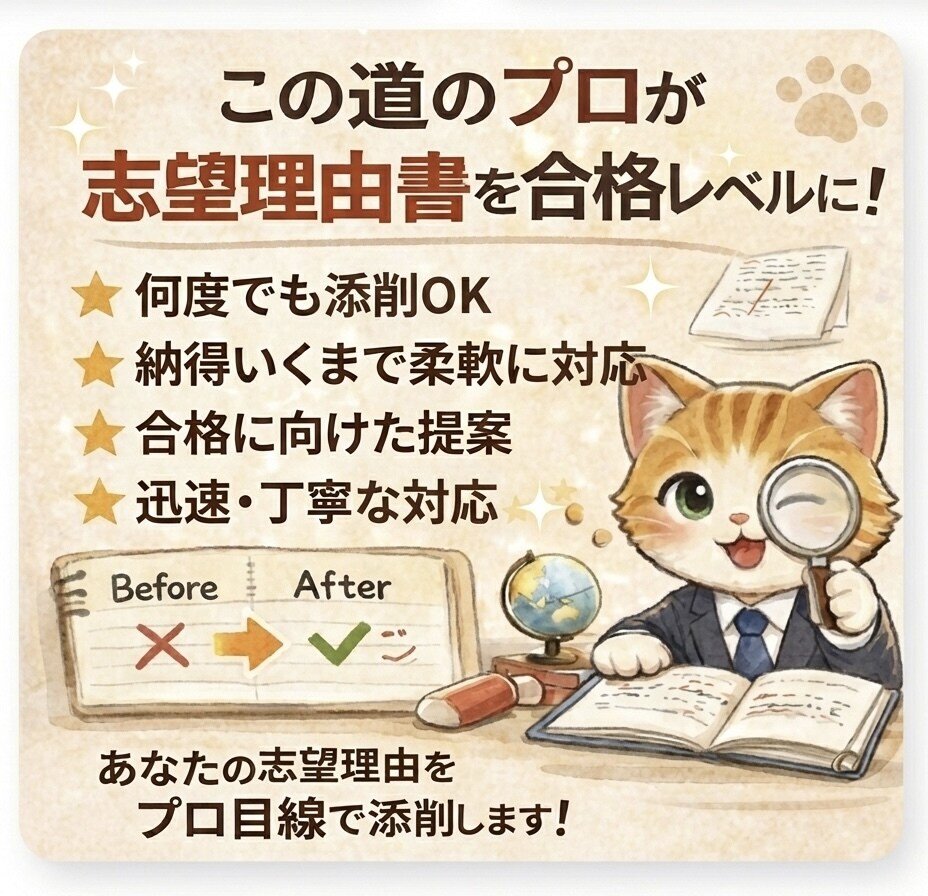 大学入試の提出書類を！何度でも！無限に添削します 志望理由書や推薦書類、自己PRなどで困っている方へ！ イメージ4