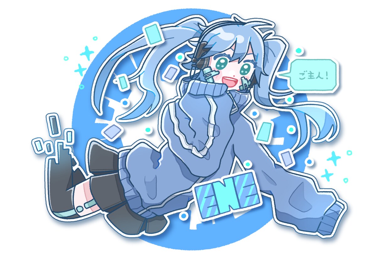 可愛くてちょっとゆるい一枚絵描きます 可愛いタッチで小物まできっちり描きます！ イメージ4