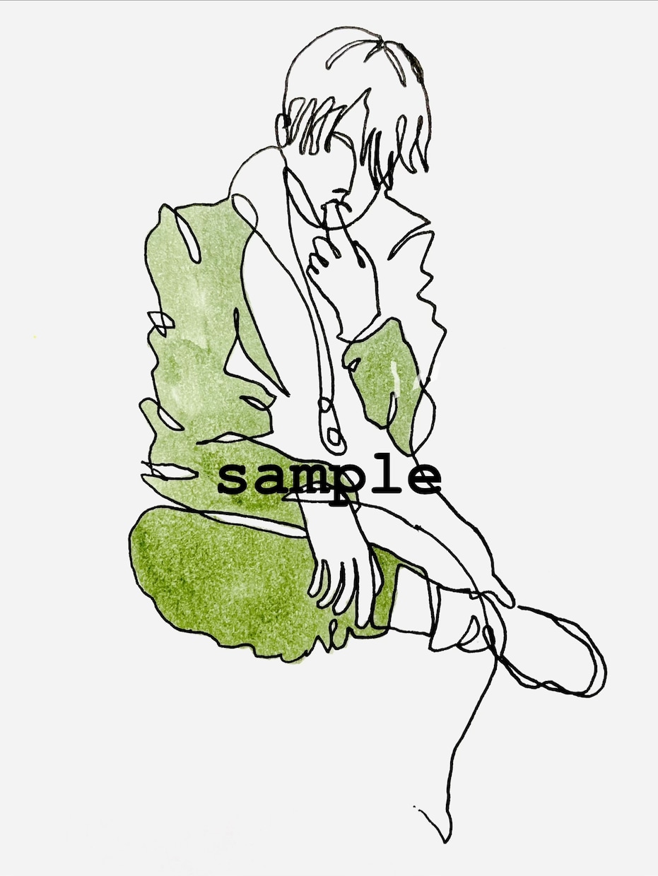 おしゃれなアイコン✴︎一筆書きでイラスト描きます 一筆書き+ワンカラーで似顔絵やアイコンをデザインいたします。 イメージ1