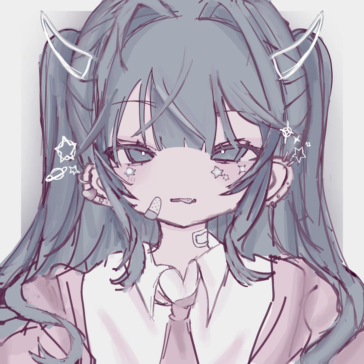 アイコンやプロフ用のかわいい女の子を描きます 厚塗りで目を惹くアイコンを描きます！ イメージ3