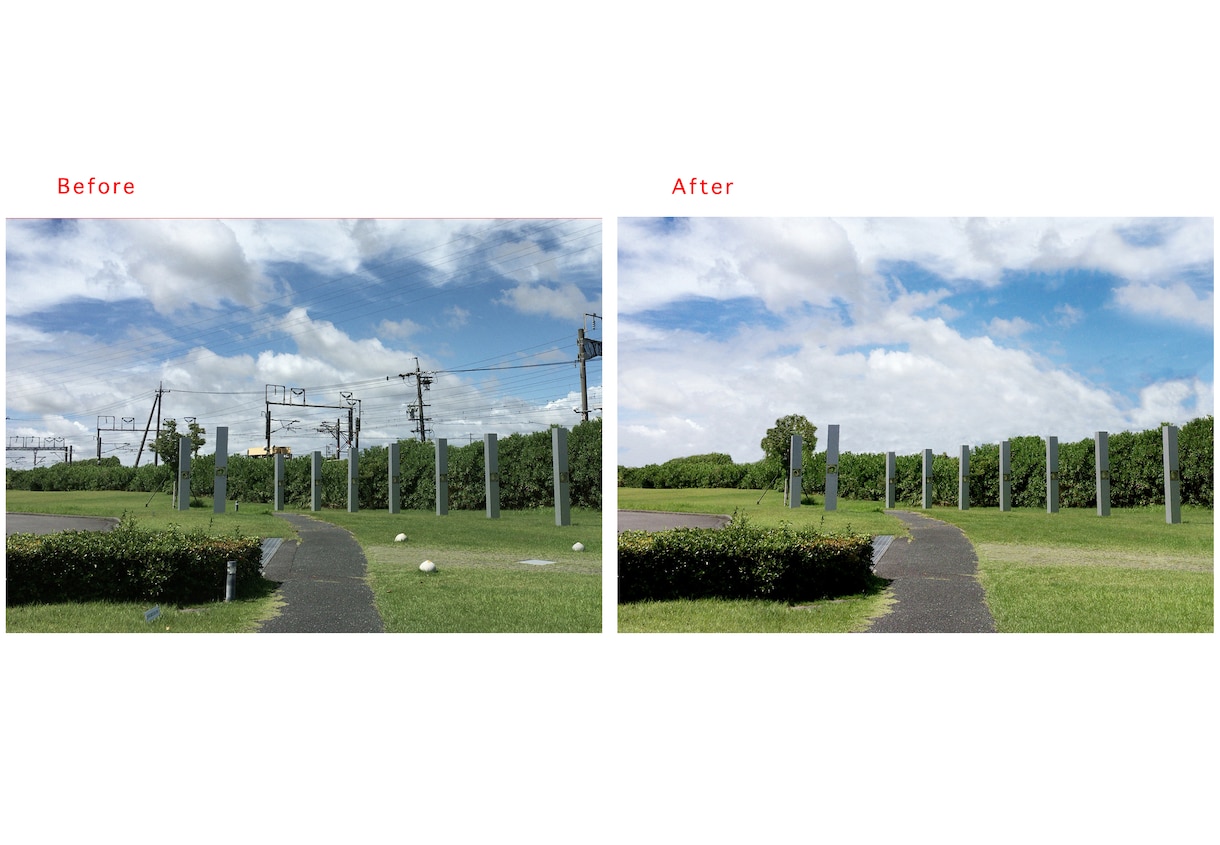 写真の中の不要物消します！入れたいもの合成します お困りのあなた、まずはご相談ください！！ イメージ1