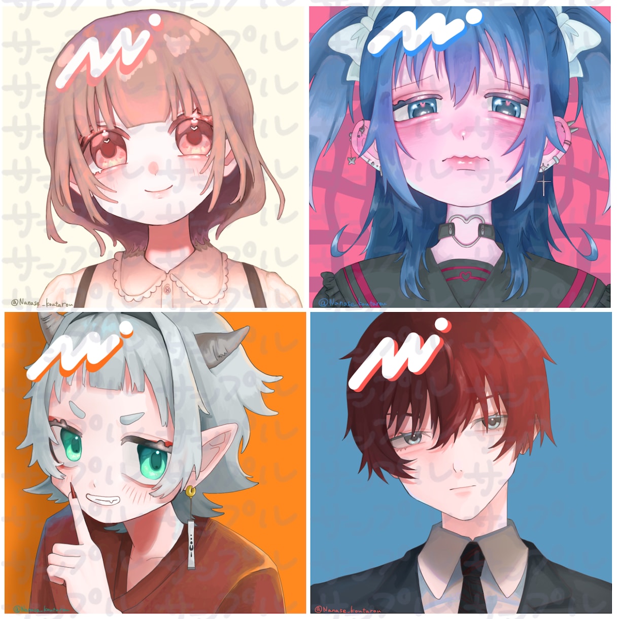 かわいいSNSアイコン用イラスト描きます 商用可・最短2日対応｜1000円で丁寧に制作します イメージ8