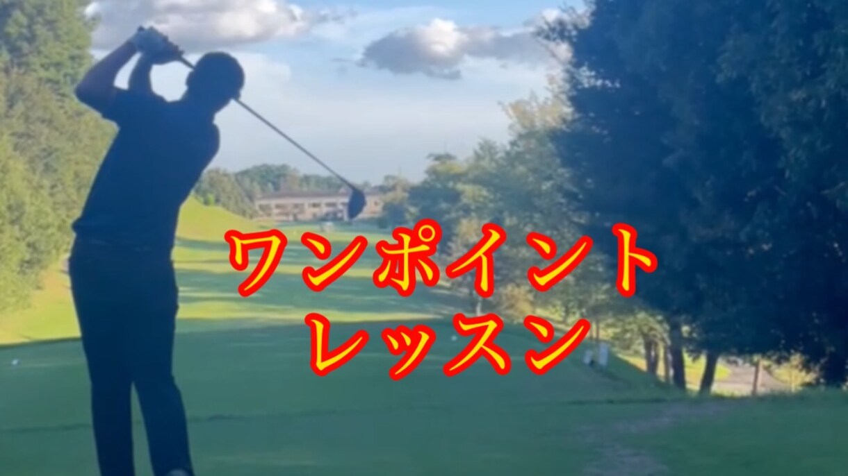 ワンポイントレッスンします 現役ゴルフインストラクターがスイング修正致します！ イメージ1