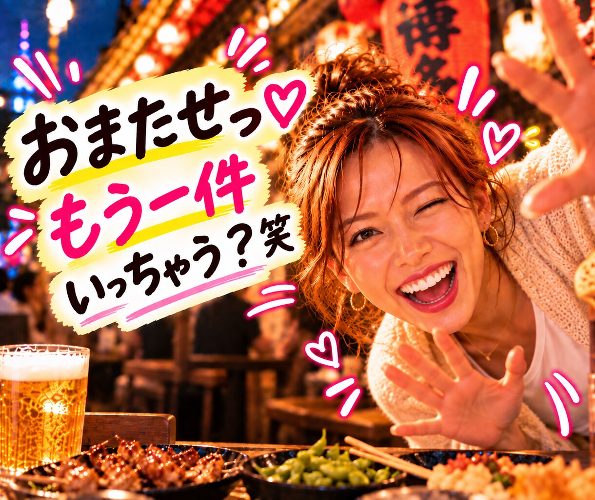 サシ飲み♡博多弁で一緒に楽しく笑い飛ばしちゃいます 【女友達・話し相手・飲み仲間】愚痴や雑談、とことん笑い飛ばそ イメージ7